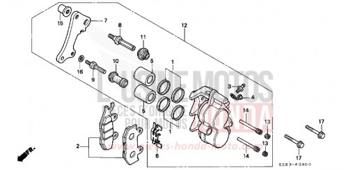 FRONT BRAKE CALIPER CA125S de 1995